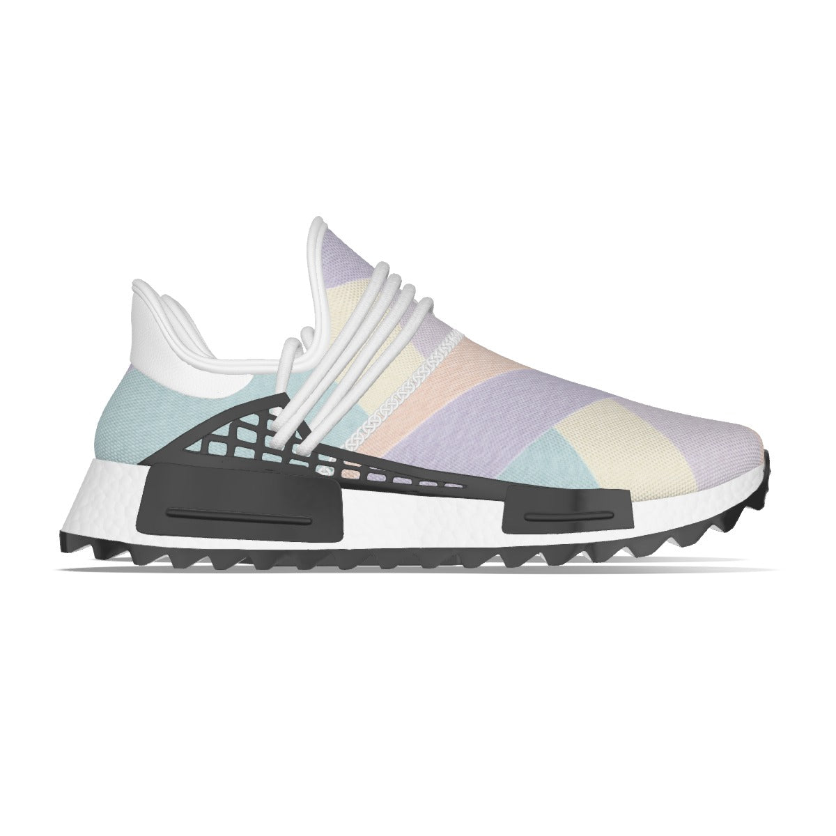 Women's Mesh Sneakers Pastel Crossed Stripes (Designed by Dunbi)