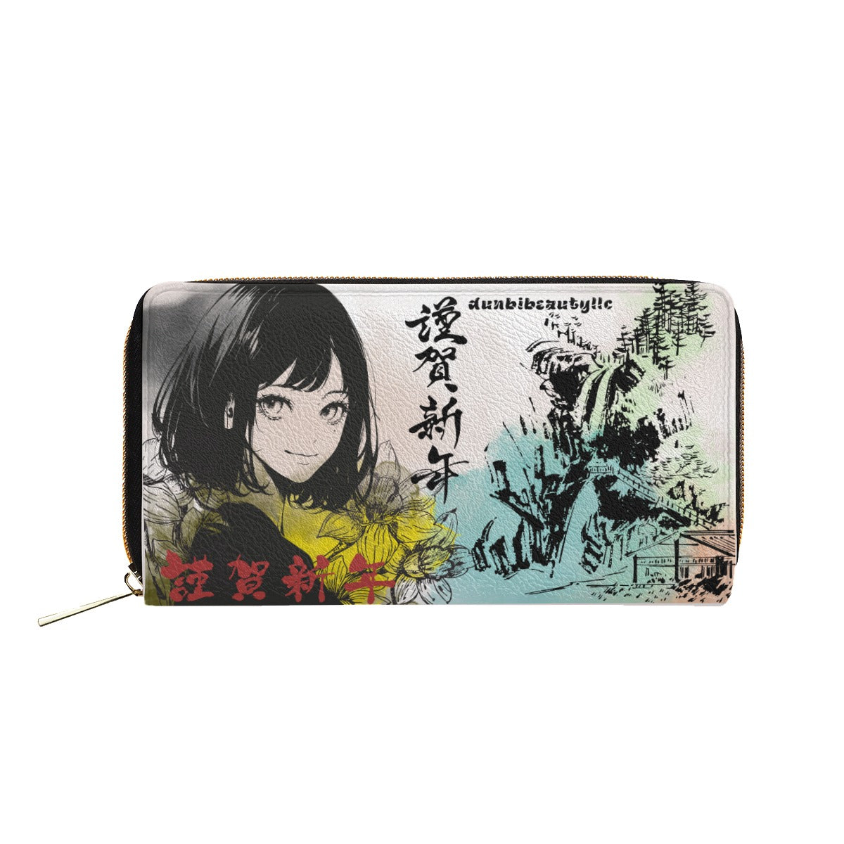 Mini Purse Japan, Japanese, Red, Blue, Green, Yellow, Architecture, Pretty Girl, Tiger, Kanji, Nature, Mountain, Watercolor (Designed by Dunbi)