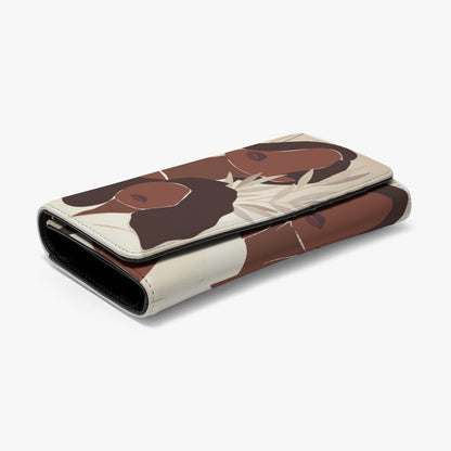 Foldable Wallet Black Women, Friends, Beige, Cream, Unity, Melanin, Brown Skin, Unique (Designed by Dunbi)