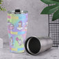 Cone Tumbler 30oz Kawaii Unicorn, Pastel Rainbow, Clouds, Pink, Purple, Blue, Yellow, Sleepy Unicorn, Hungry Unicorn, Moon, Candy, Donuts, Ice Cream (Designed by Dunbi)