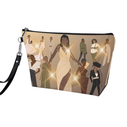 Cosmetic Bag With Black Handle  Black Women in Fashion, Style, Trendsetter, Beauty, Edge, Grace, Elegance, Confidence, Glowing, (Designed by Dunbi)