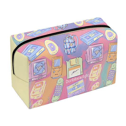 PU Cosmetic Bag Kawaii, Retro, Anime, 90's Themed, Sherbet Colors, Pastel (Designed by Dunbi)