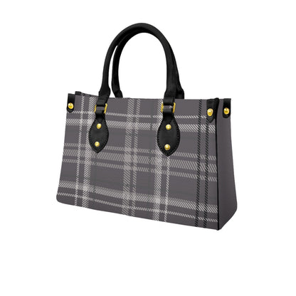 PU Handbag Purplish Gray Plaid (Designed by Dunbi) Yoycol