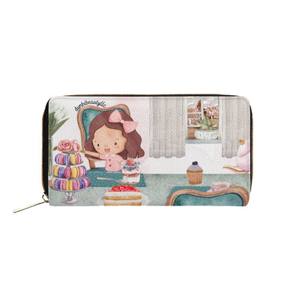 Mini Purse Girl, Tea Party, Happy, Cute, Cake, Macarons, Cupcake, Tea, Snacks, Party, Bow, Parfait, Dessert (Designed by Dunbi)