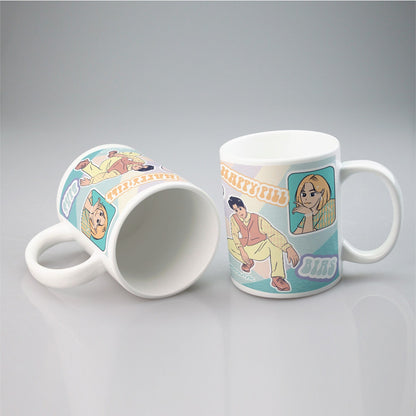 All-over print mug KPOP Inspired, BTS, Enhyphen, Pastel, Ive, Aespa, Bias, Happy Pill, Love, I Love KPOP, Idol, Music (Designed by Dunbi)