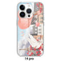 iPhone14 Series Mobile Phone Case | TPU Love Up in a Hot Air Balloon, Paris, Eiffel Tower, Dove, Flowers, Girl, Sky, Hearts (Designed by Dunbi)