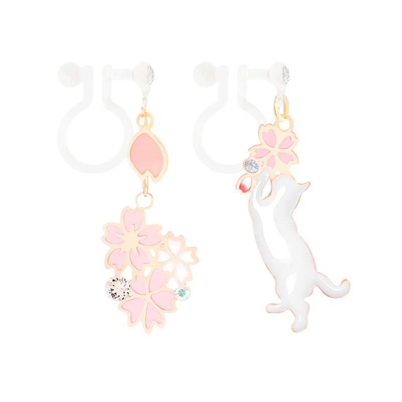 Women's  Cute Cherry & Cat Earrings Kiwidrop