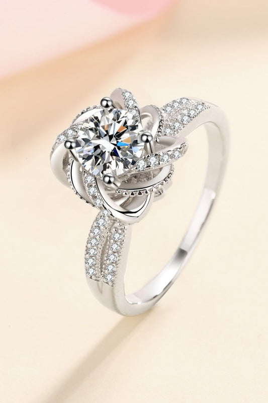 1 Carat Moissanite 925 Sterling Silver Ring