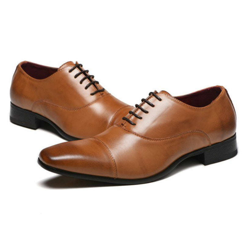 Three joint men's shoes casual British lace-up shoes