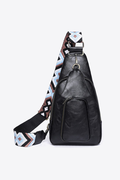 Take A Trip PU Leather Sling Bag