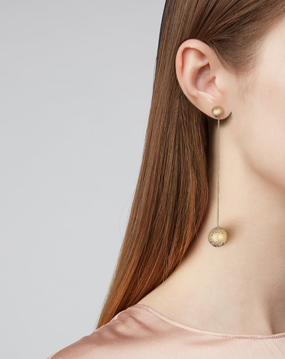 Matte Round Ball Drop Earrings Kiwidrop