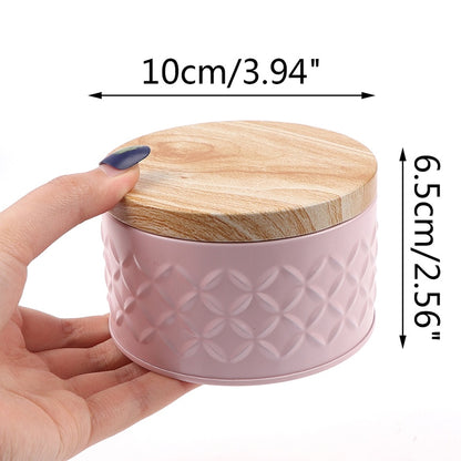 Round Wood Storage Box Zendrop