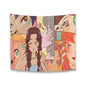 Tapestry(29×37inch) | Polyester -Kawaii, Anime, Japanese, Girl, Makeup, Beauty, Fun, Sleepover, Feminine, Fun, Cute (Designed by Dunbi)