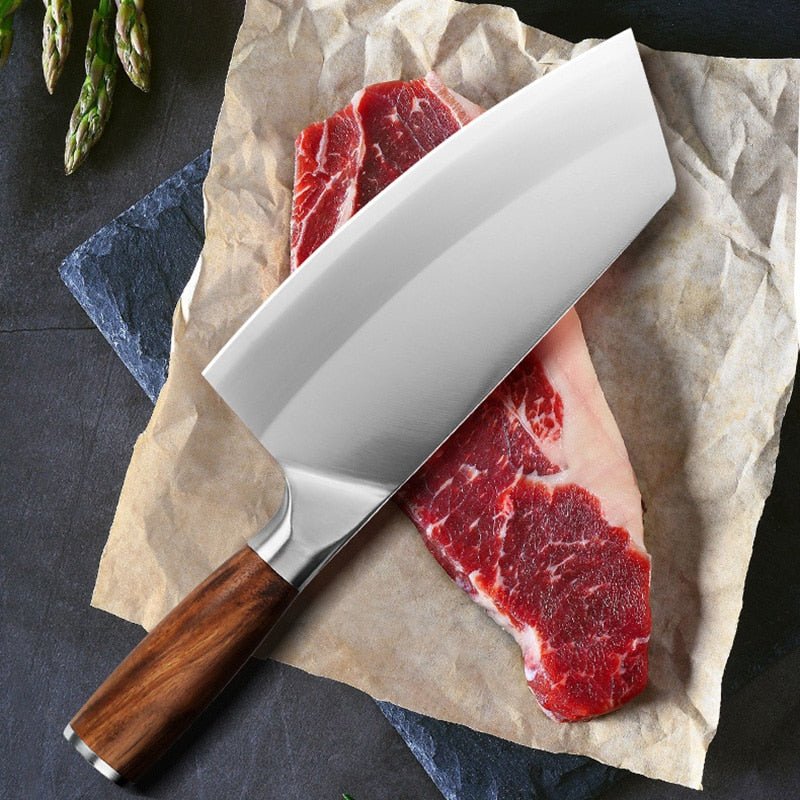 8inch Kitchen Knife Stainless Steel Meat Chopping Cleaver Slicing Vegetables Chinese Chef Knife - DunbiBeauty, LLC