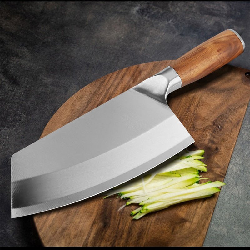 8inch Kitchen Knife Stainless Steel Meat Chopping Cleaver Slicing Vegetables Chinese Chef Knife - DunbiBeauty, LLC