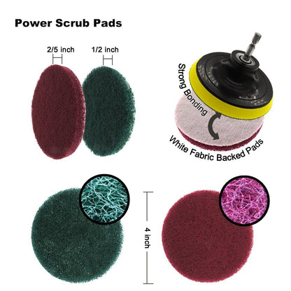 8Pcs Power Electric Scrubber Brush Cleaning Kit for Kitchen Bathroom Surfaces Tub Shower Tile Attachment Kit - DunbiBeauty, LLC