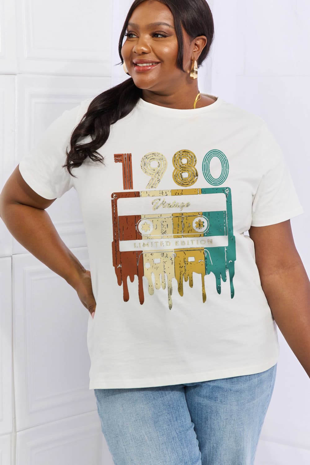 Simply Love Full Size VINTAGE LIMITED EDITION Graphic Cotton Tee