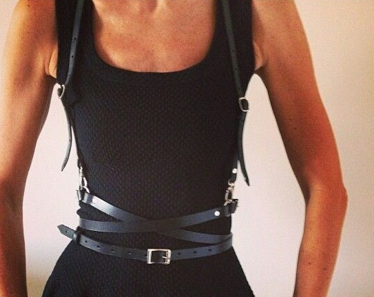 PU Leather Crisscross Suspenders nihaodropshipping