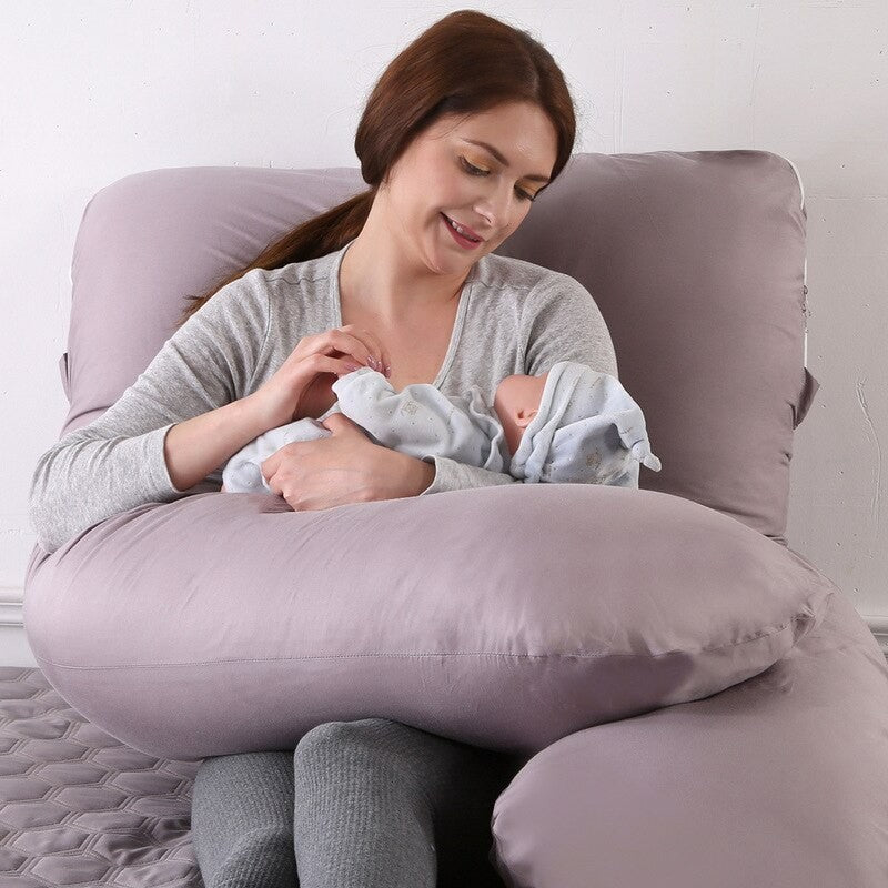 Maternity Pregnant Women Sleeping Support Pillow Cotton Pillowcase U Shape Pillows Pregnancy Side Sleeper Bedding Larnt