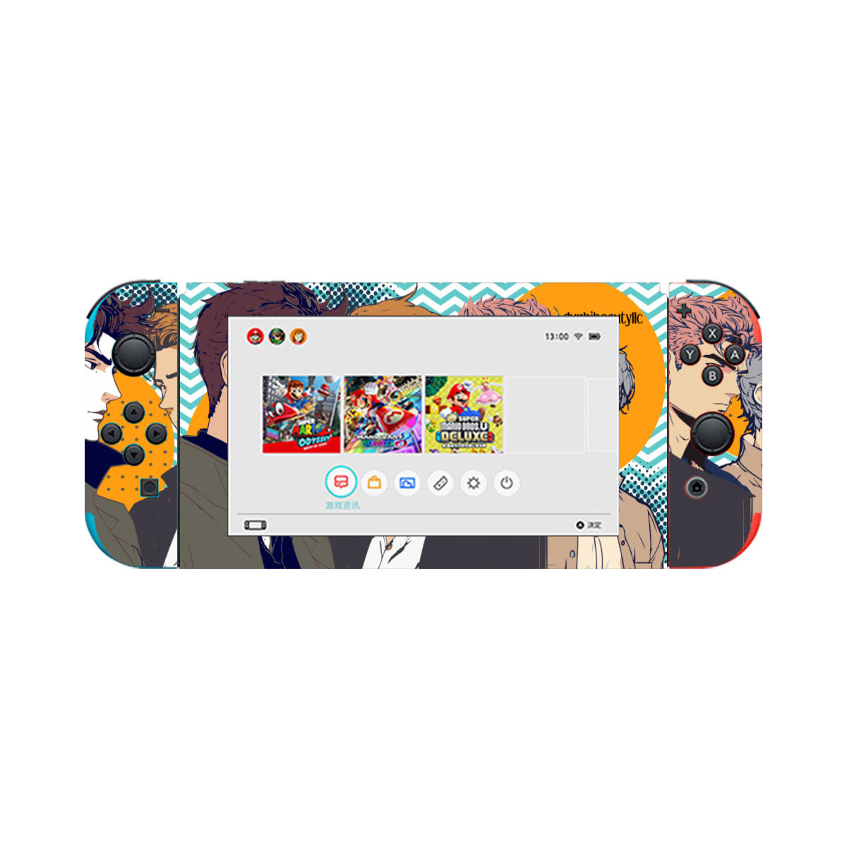 Nintendo Switch Game Console Stickers ｜PVC - Anime, Nostalgia, Guy Crush, Boys, Emotions, Friendship, Handsome (Designed by Dunbi)