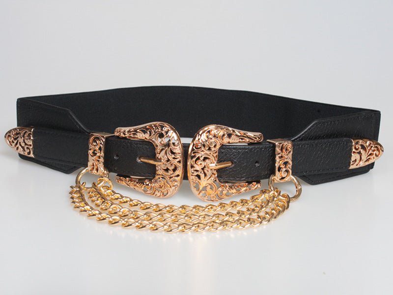 90s Punk Style Fashion Belt with Chains - DunbiBeauty, LLC