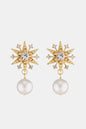 Synthetic Pearl Star Shape Alloy Earrings