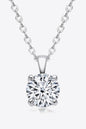 925 Sterling Silver 1 Carat Moissanite Chain-Link Necklace - DunbiBeauty, LLC