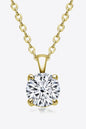 925 Sterling Silver 1 Carat Moissanite Chain-Link Necklace - DunbiBeauty, LLC