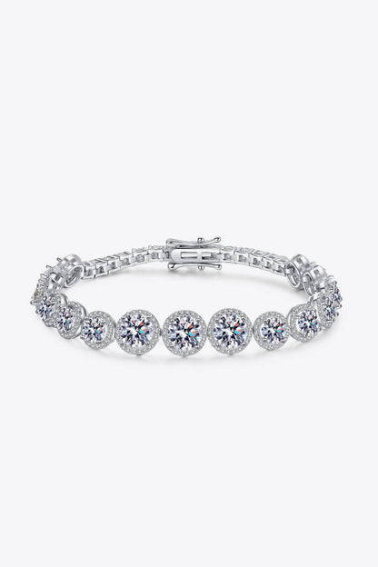 925 Sterling Silver 10.4 Carat Moissanite Bracelet - DunbiBeauty, LLC