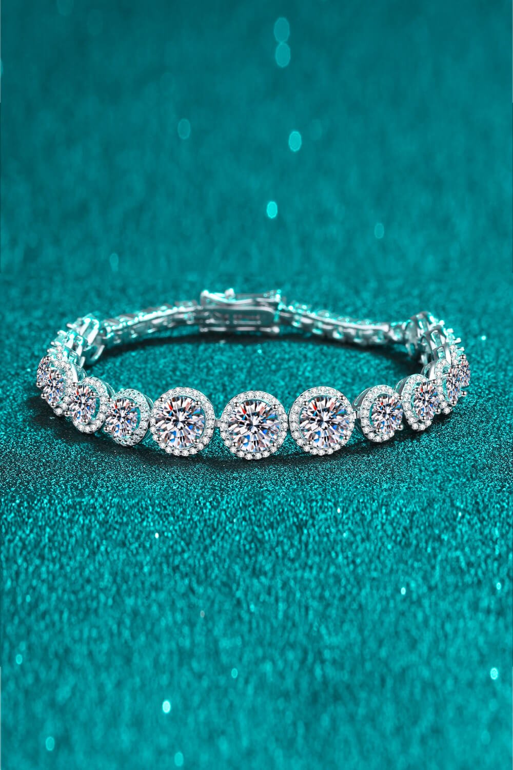 925 Sterling Silver 10.4 Carat Moissanite Bracelet - DunbiBeauty, LLC