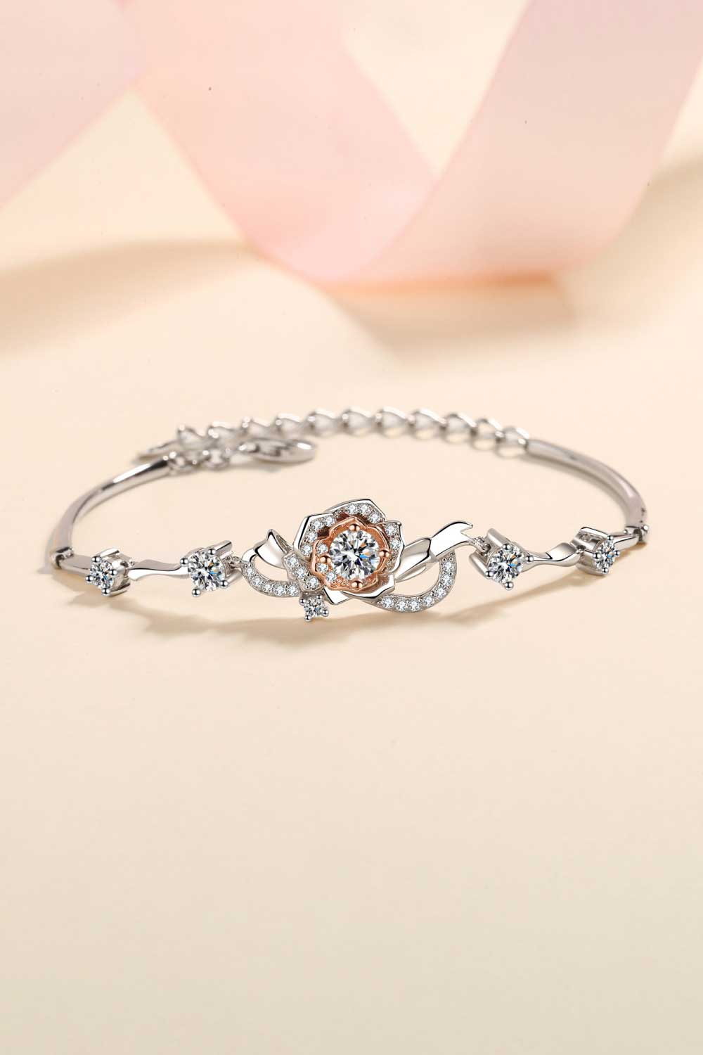 925 Sterling Silver Moissanite Bracelet - DunbiBeauty, LLC