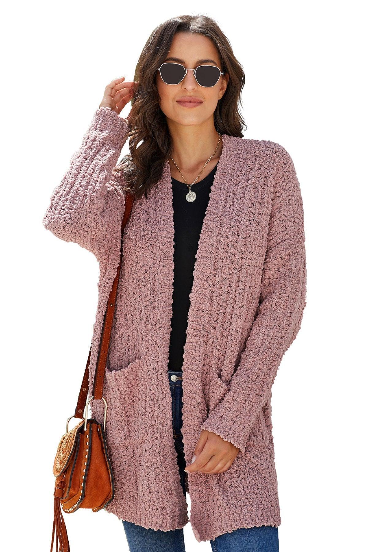 Pebble Beach Textured Cardigan Kiwidrop