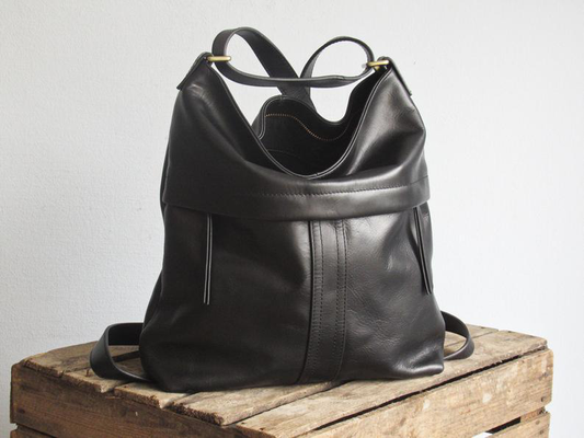 Retro Waxy Leather Two-Way Shoulder Bag Kiwidrop