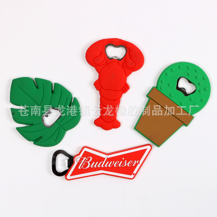 Random Cartoon Pvc Keychain Bottle Opener Pvc Soft Glue Bottle Opener Mini Cartoon Bottle Opener SupDropshipping