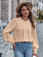 Round Neck Puff Sleeve Shirt