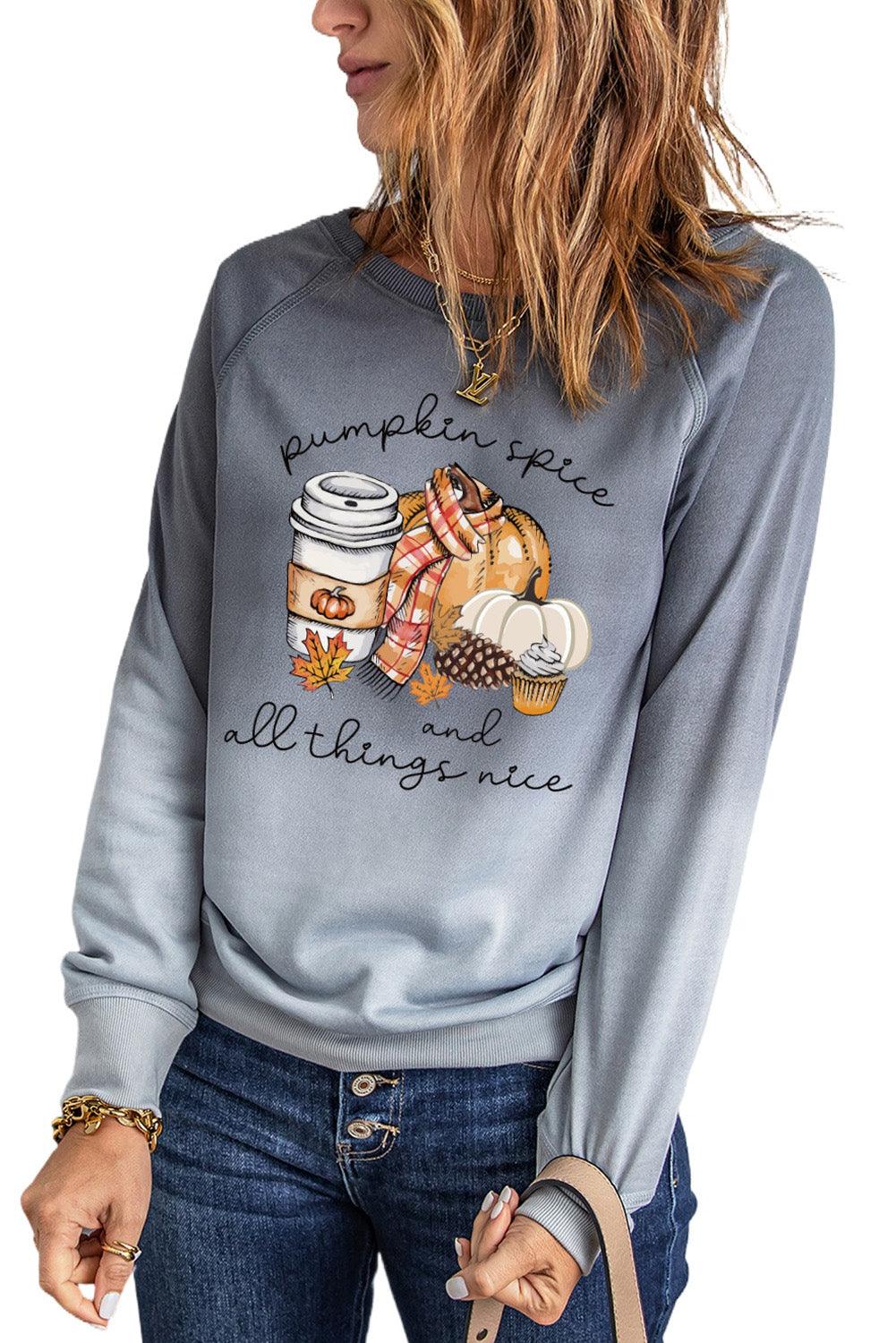 Ombre Crewneck Long Sleeve Sweatshirt Kiwidrop