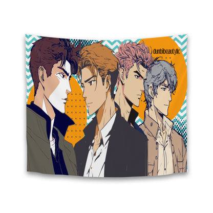 Tapestry(29×37inch) | Polyester - Anime, Nostalgia, Guy Crush, Boys, Emotions, Friendship, Handsome (Designed by Dunbi)