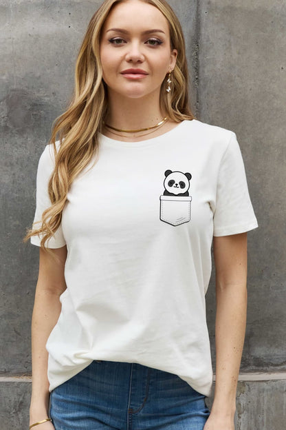 Simply Love Full Size Panda Graphic Cotton Tee