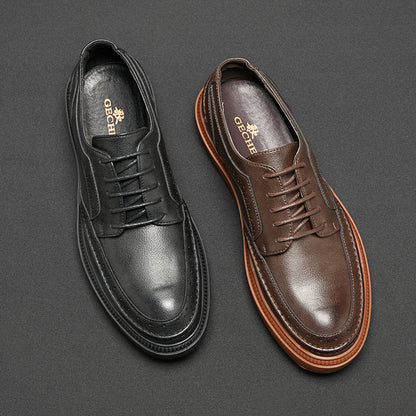 Trendy Young British Pointed Business Casual Leather Shoes