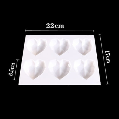 3D Diamond Heart Shaped Baking Mold