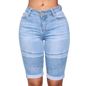 Women's High-Rise Basic Denim Capris Kiwidrop