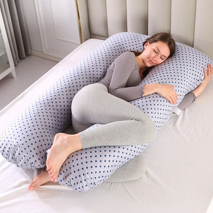 Maternity Pregnant Women Sleeping Support Pillow Cotton Pillowcase U Shape Pillows Pregnancy Side Sleeper Bedding Larnt