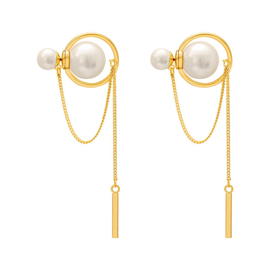 Women's Tassel Natural Freshwater Pearl Earring Kiwidrop