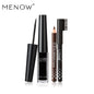 MENOW E401 Waterproof Non-Smudge Eyeliner + Single Eyebrow Pencil Black/Brown Two-Color Set Hypersku