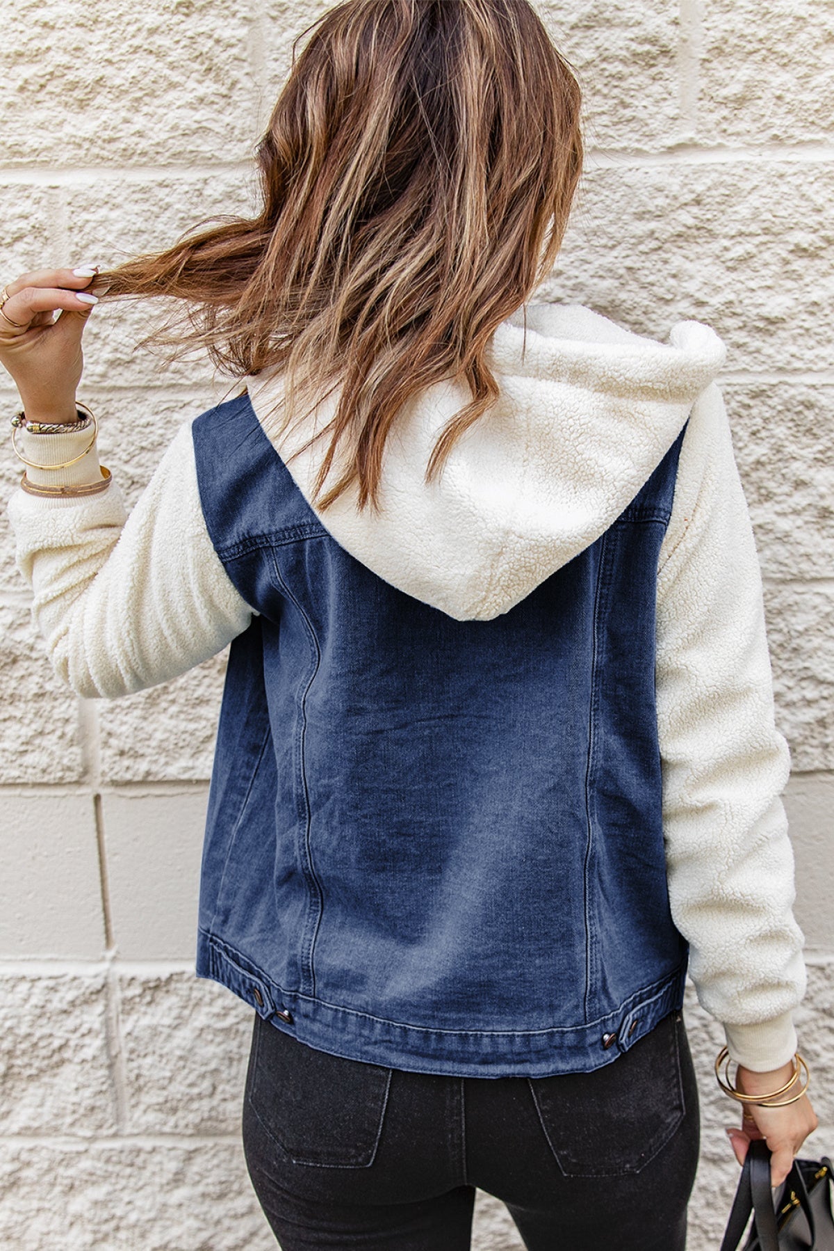 Sherpa Denim Splicing Buttoned Jacket Kiwidrop