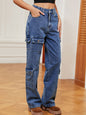 Buttoned Long Jeans