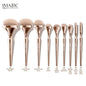 9pcs/Set Makeup Brushes Eye Shadow Powder Foundation Brush Blending Beauty Tools Nylon Hair Plastic Handle - DunbiBeauty, LLC