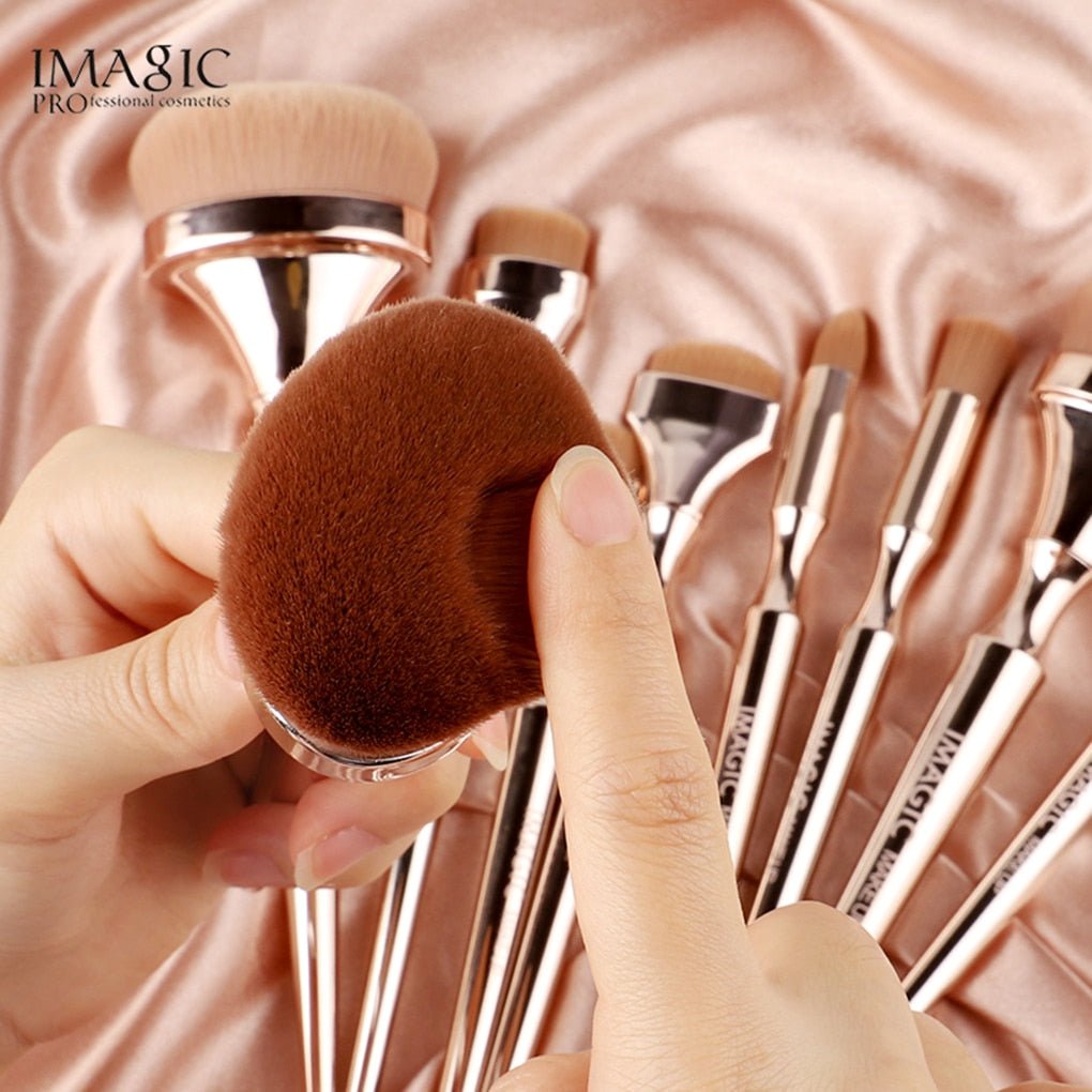 9pcs/Set Makeup Brushes Eye Shadow Powder Foundation Brush Blending Beauty Tools Nylon Hair Plastic Handle - DunbiBeauty, LLC