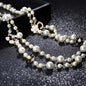 Women's Rose and Pearl  Vintage Style Necklace Dsers