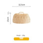 Rattan Basket Bread Basket White Rattan Storage Baskets Fruit Dust Proof Cover Pantry Organizer Kitchen Storage Dsers